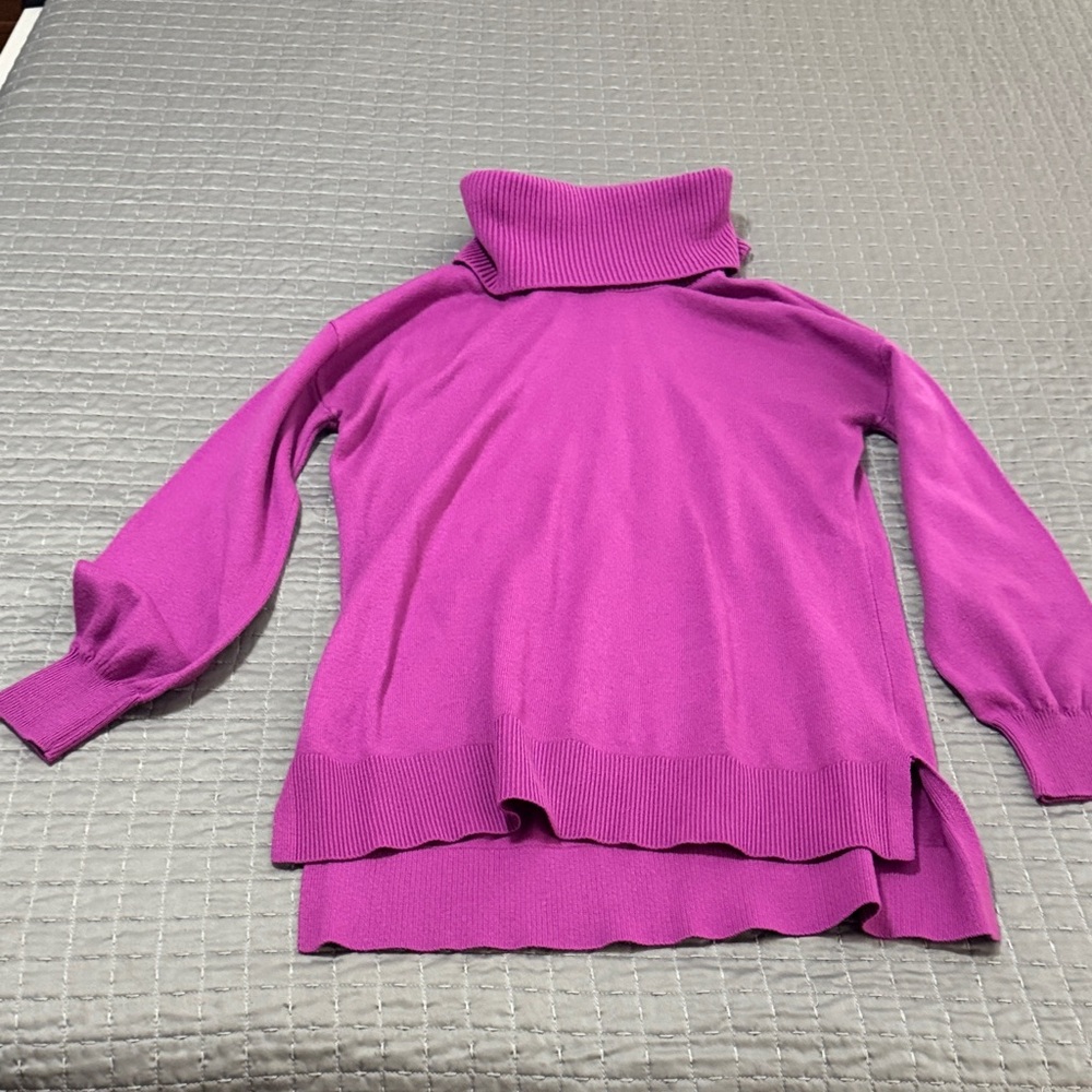 LOFT Vibrant Purple Cowl Neck Sweater